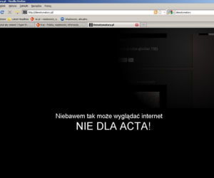 Nie dla ACTA - protest na stronie Demotywatory.pl