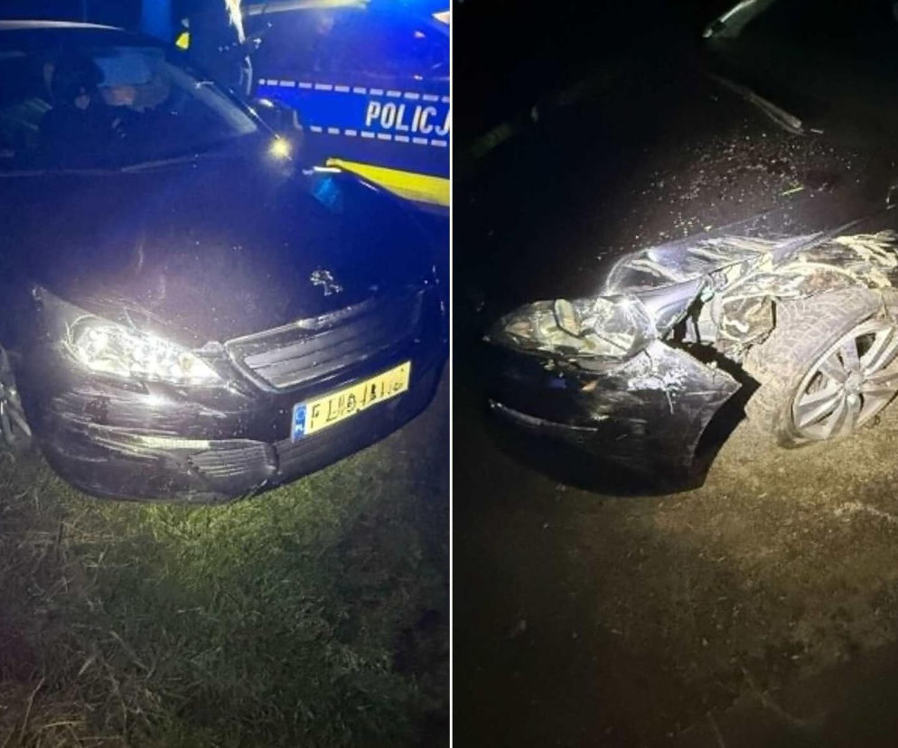 Pościg za pijanym kierowcą. Rozbił auto i uciekał pieszo
