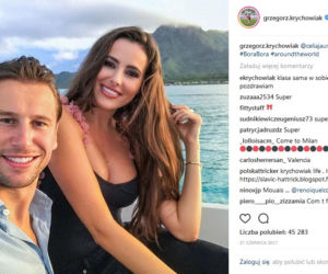 Grzegorz Krychowiak i Celia Jaunat
