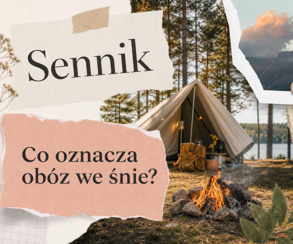 Rozbite obozowisko z namiotem i ogniskiem w lesie nad jeziorem. O znaczeniu snu o obozie przeczytasz na SE.