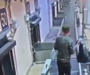 Spóźnił się na samolot do Rzeszowa. Wszedł na taśmę bagażową jak Bruce Willis