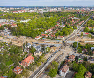Budowa węzła Łękno - maj 2020