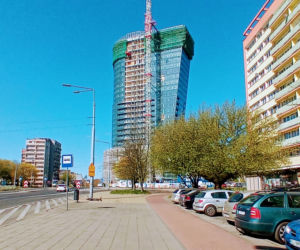 Budowa Hanza Tower - kwiecień 2020