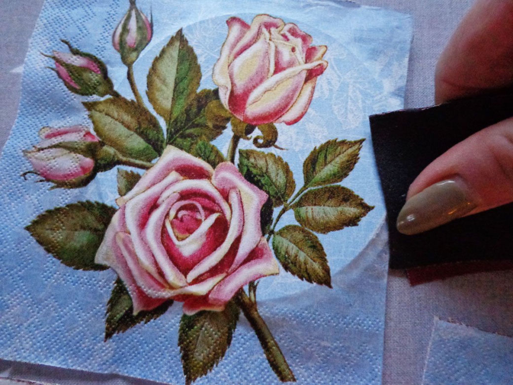 Podkładki pod kubek decoupage na żelazko