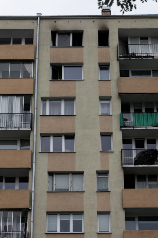 Pożar w bloku przy ul. Tołstoja