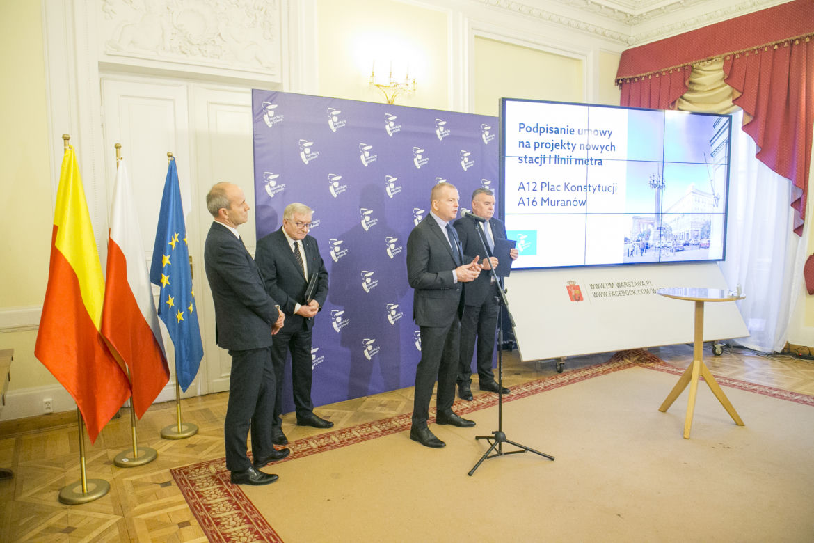 Podpisanie umowy na projekt budowy dwóch stacji na pierwszej linii metra