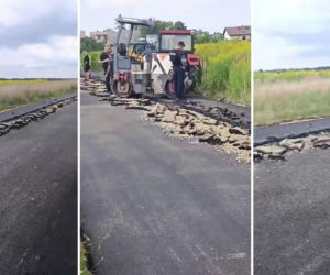 Zaorał asfalt, teraz czekają go kłopoty. Rolnik z Ostropy z zarzutami