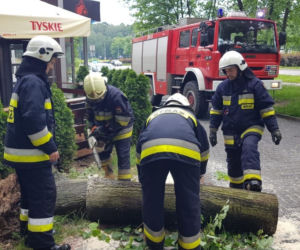 Burze z gradem w Podlaskiem. Powalone drzewo przygniotło samochód [ZDJĘCIA]