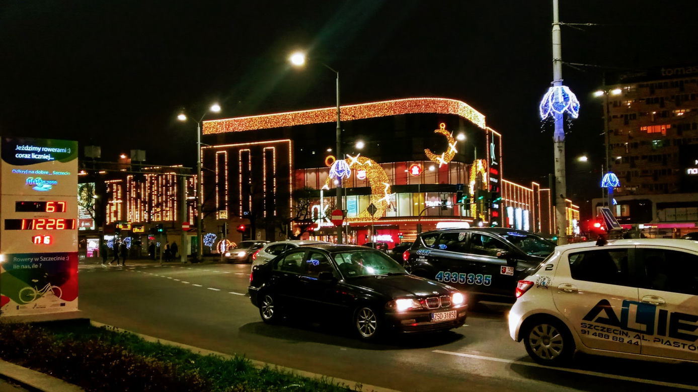 Iluminacje świąteczne w Szczecinie