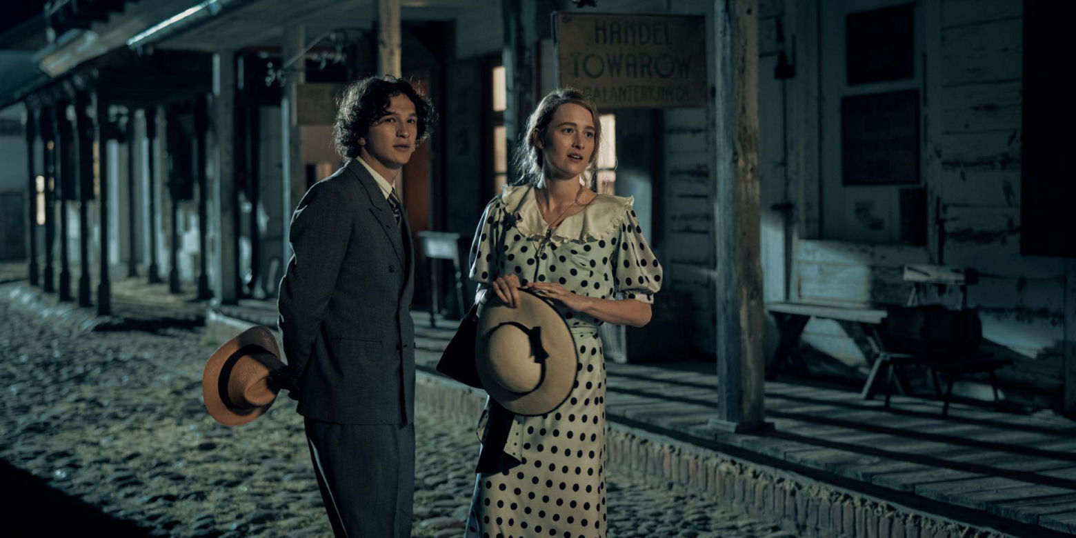 Tomasz Stockinger i  Ignacy Liss na premierze filmu "Znachor"
