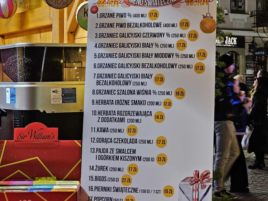 Ceny na jarmarku bożonarodzeniowym w Rzeszowie.