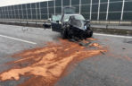 Wypadek na autostradzie A4! Kobieta straciła panowanie nad autem, dziecko trafiło do szpitala