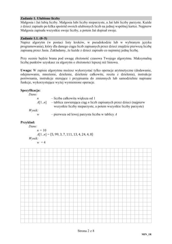 ARKUSZE CKE - Matura z informatyki 2019