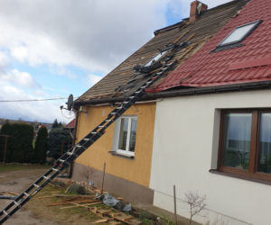 Szkody po Orkanie Eunice. Zrywało dachy, wyrywało grube drzewa, brakowało prądu