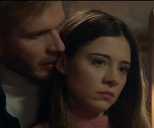 M jak miłość odc. 1363. Iza (Adriana Kalska), Artur (Tomasz Ciachorowski)