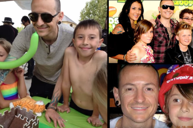 Chester Bennington z rodziną, kadry z nagrania