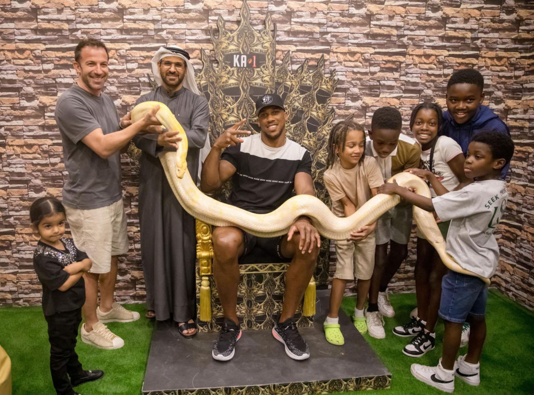 Anthony Joshua siłował się z prawdziwą bestią. Zwierzę, o którym mogliście nie mieć pojęcia
