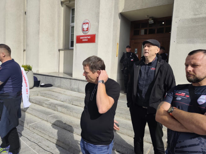 Protest górników i hutników