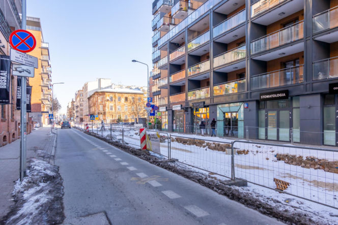 Przebudowa ul. Okrzei w Warszawie