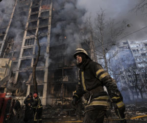 Ukraina. Zbombardowany Kijów