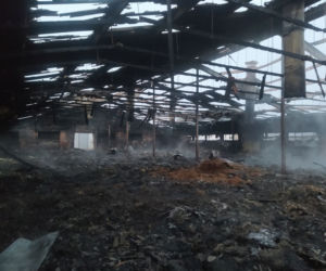 Krzywiec. Pożar kompleksu kurników. Padło 20 tys. sztuk perliczek