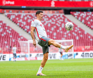 Robert Lewandowski i trening reprezentacji Polski