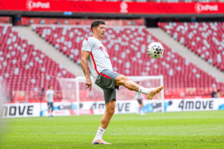 Robert Lewandowski i trening reprezentacji Polski