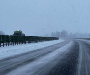 Śnieg na północy Polski