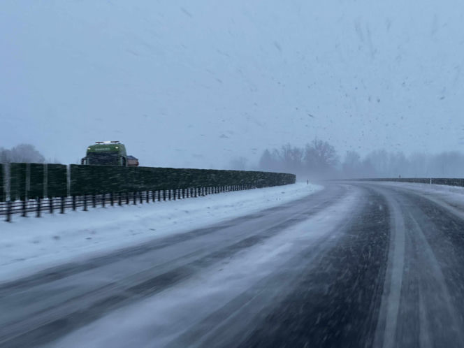Śnieg na północy Polski