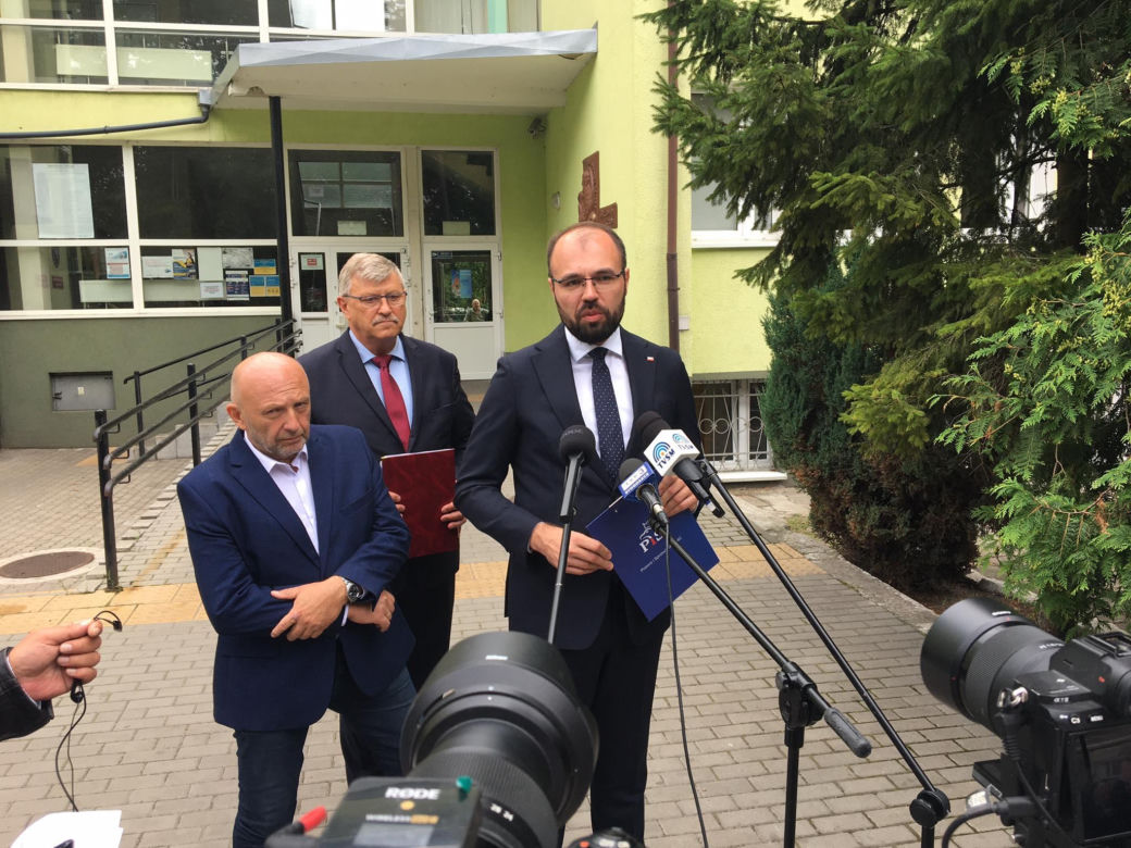 Konferencja prasowa Krzysztof Szczuckiego w Grudziądzu