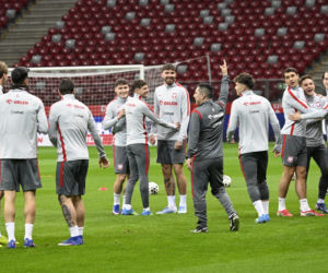 Trening reprezentacji Polski w Warszawie przed meczem z Albaną