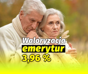Waloryzacja emerytur 3,96 procent