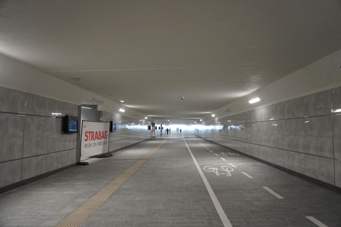 Tunel pieszo-rowerowy przy dworcu PKP w Białymstoku