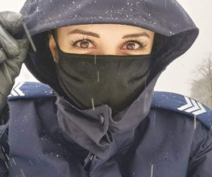 Policjantki pełniące służbę w KWP Białystok