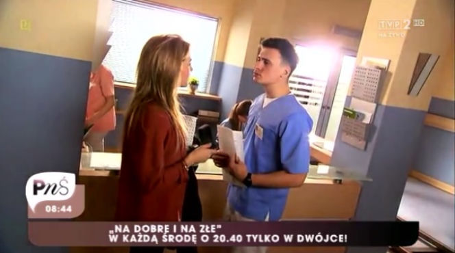 Pytanie na śniadanie. Mateusz Damięcki i Kamilla Baar na planie Na dobre i na złe