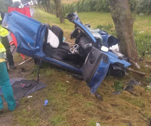 Tragiczny wypadek na trasie Giżycko - Węgorzewo