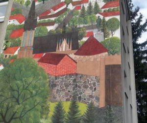 Jubileuszowy mural dla budowlanki został odsłonięty. Szkoła kończy 100 lat