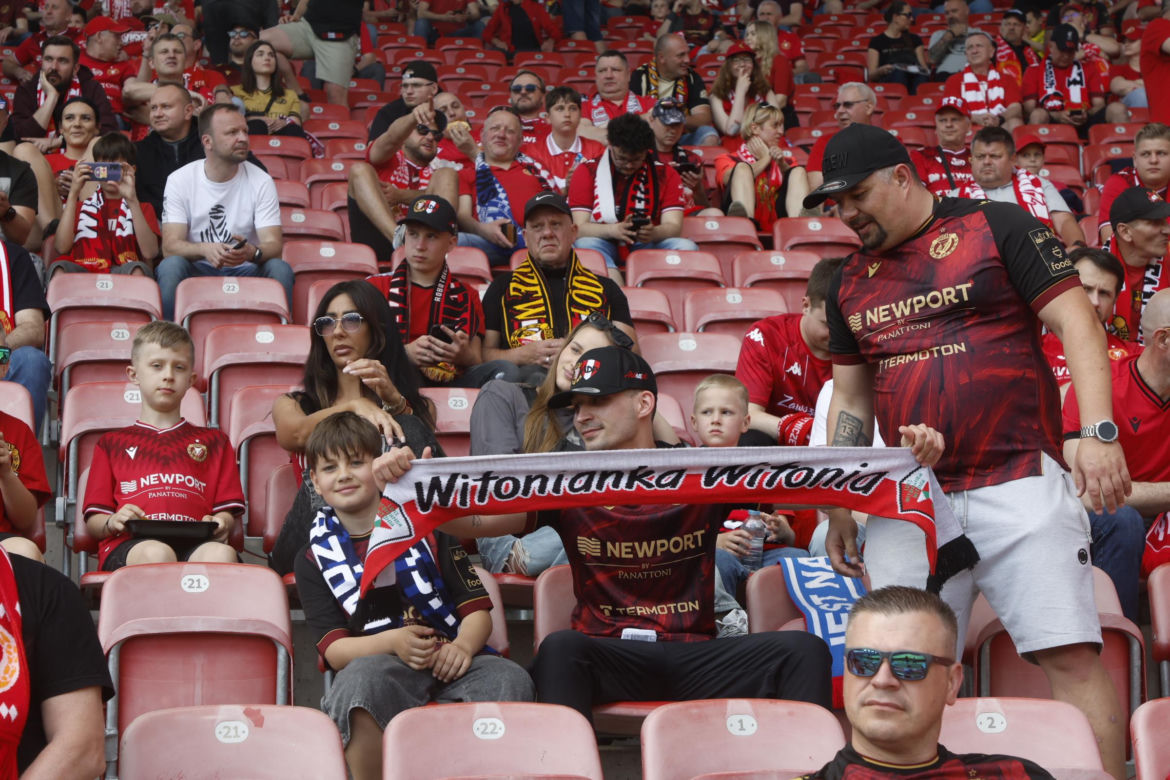 Kibice na meczu Widzew Łódź - Piast Gliwice