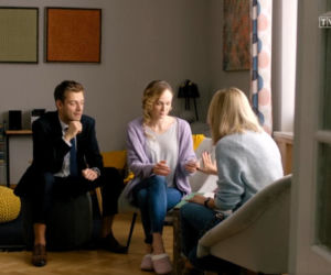 O mnie się nie martw 12 sezon odc. 4. Sylwia (Aleksandra Adamska), Paweł (Marcin Korcz), Olga (Joanna Kuberska)