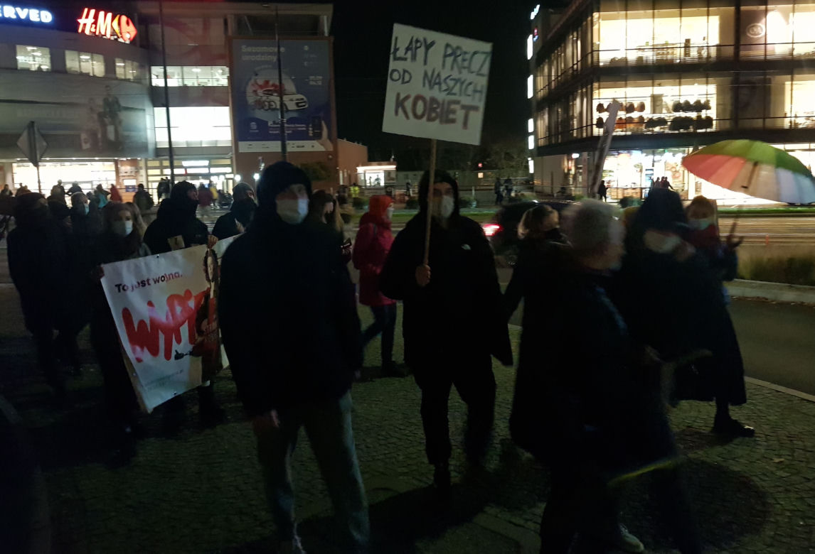 Protesty kobiet w Olsztynie