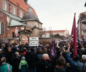Protesty na krakowskim Kazimierzu w obronie kamienic
