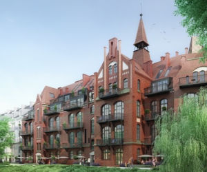 Budynek B11 – Bulwar Staromiejski we Wrocławiu – jeden z najbardziej okazałych zabytków kompleksu. Widok od strony placu Jana Pawła