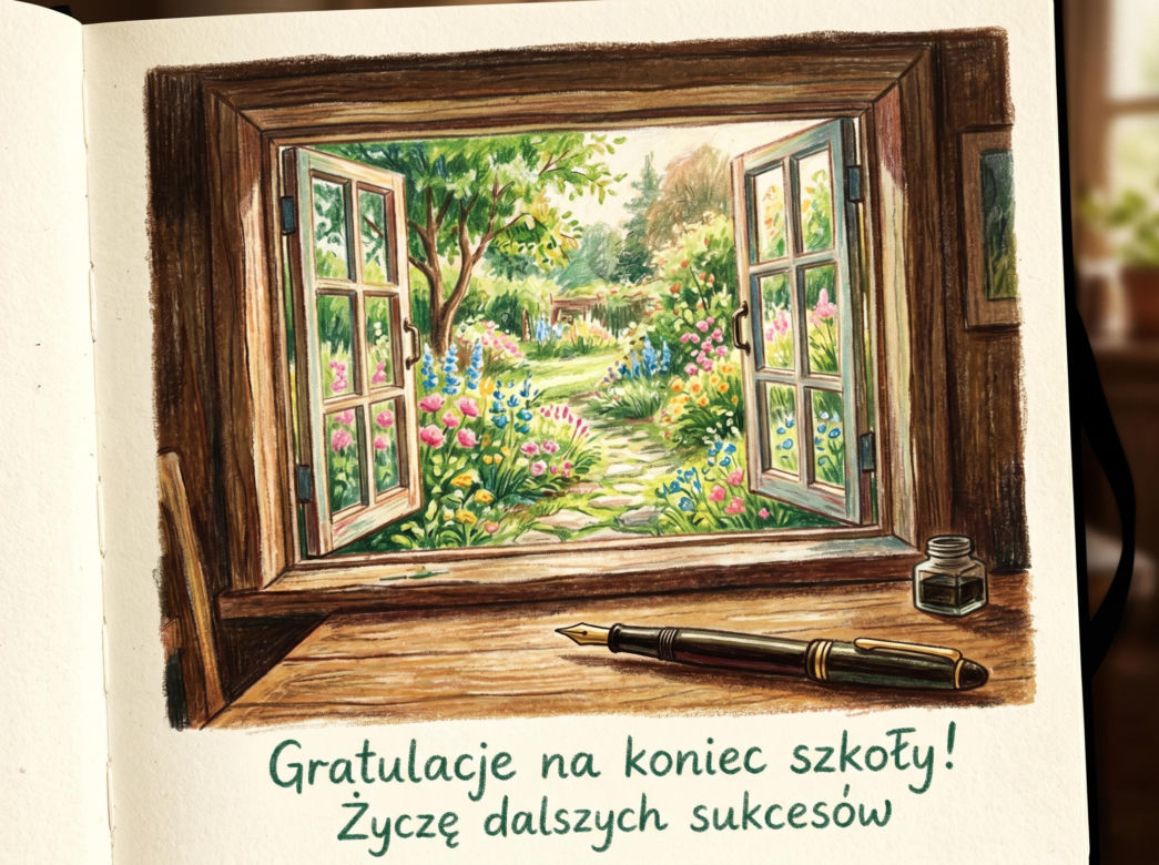 Kartka dla ucznia na zakończenie roku szkolnego