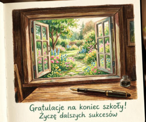 Kartka dla ucznia na zakończenie roku szkolnego