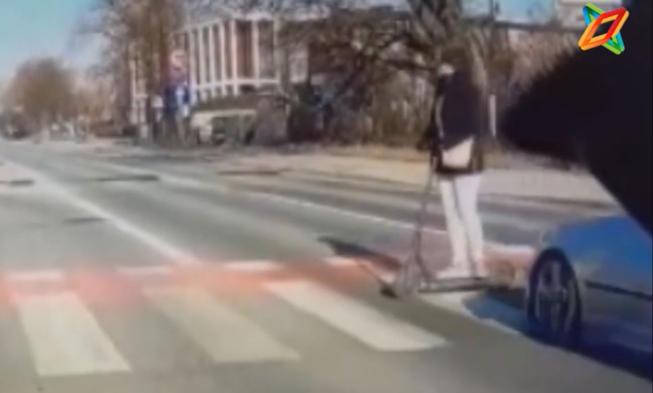 Kraków: DRASTYCZNE wideo z potrącenia kobiety na hulajnodze! Sprawca trafił w ręce policji 