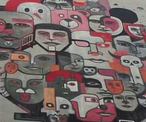 Mural na ścianie GK