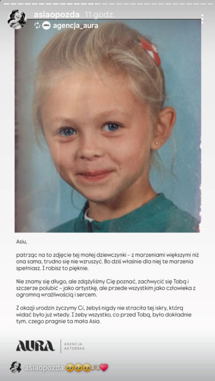 Joanna Opozda skończyła 37 lat. Gwiazda pokazała zdjęcie z dzieciństwa. Bardzo się zmieniła?
