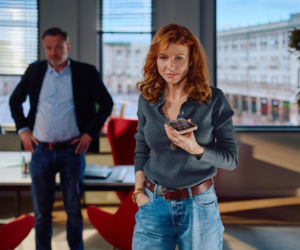 NA PLANIE SERIALU NA WSPÓLNEJ ODC. 4244: ŁUKASZ KONOPKA, AGATA ZAŁĘCKA