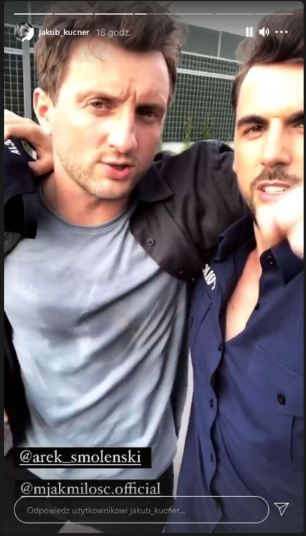 M jak miłość na planie. Bartek (Arkadiusz Smoleński), Rafał (Jakub Kucner) 