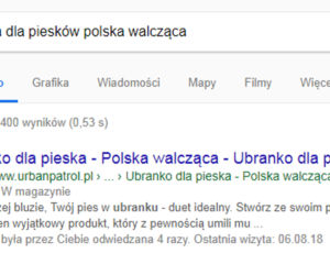Ubranko dla Pieska - Polska Walcząca